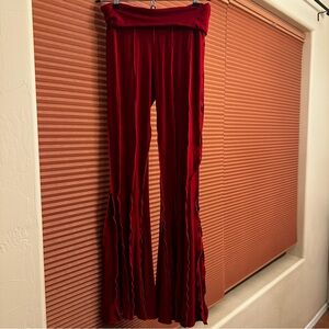 Queen Of Hearts Clothing Red Flared Pants Size S